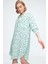 5813 Çiçek Desenli Tek Cepli Oversize Tunik 1
