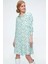 5813 Çiçek Desenli Tek Cepli Oversize Tunik 3
