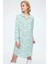 5813 Çiçek Desenli Tek Cepli Oversize Tunik 4