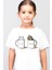 Sütlü Sade Beyaz Kısa Kollu Kız Erkek Çocuk T-Shirt 1