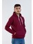 Unisex Bordo Kapüşonlu Cepli Sweatshirt 3