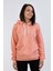 Unisex Pudra Pembe Kapüşonlu Sweatshirt 3