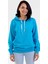 Unisex Turkuaz Mavi Kapüşonlu Sweatshirt 2