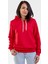 Unisex Kırmızı Kapüşonlu Sweatshirt 3
