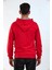 Unisex Kırmızı Kapüşonlu Sweatshirt 4