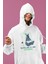 Kadın Beyaz Kapüşonlu Sweatshirt Dijital Baskılı 1
