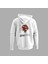 Unisex Beyaz Kapüşonlu Sweatshirt Sırt Dijital Baskılı 1