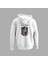 Unisex Beyaz Kapüşonlu Sweatshirt Sırt Dijital Baskılı 1