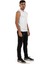 Unisex Basic Kapşonlu Kolsuz Beyaz T-shirt 2
