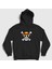 Unisex Siyah Logo Anime One Piece Kapüşonlu Sweatshirt 1