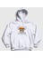 Unisex Beyaz Logo Anime One Piece Kapüşonlu Sweatshirt 1