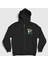 Unisex Siyah Zoro V2 Anime One Piece Fermuarlı Kapüşonlu Sweatshirt 1