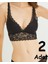Kadın Siyah Dantelli Içi Boş Kaplı Bralet 90502S - 2 Adet 1