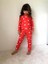 Kız Çocuk Kalp Figürlü Kırmızı Pijama Takımı 3