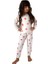 Kız Çocuk Kalp Figürlü Beyaz Pijama Takımı 1