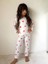 Kız Çocuk Kalp Figürlü Beyaz Pijama Takımı 2