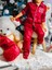 Erkek Çocuk Pamuk Satenli Kırmızı Pijama Takımı 3