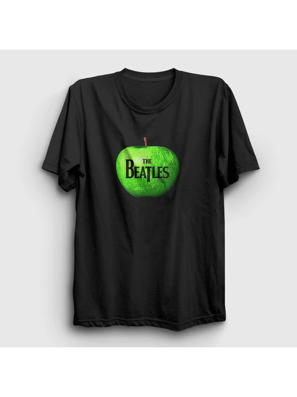 Presmono Unisex Siyah Apple The Beatles T-Shirt