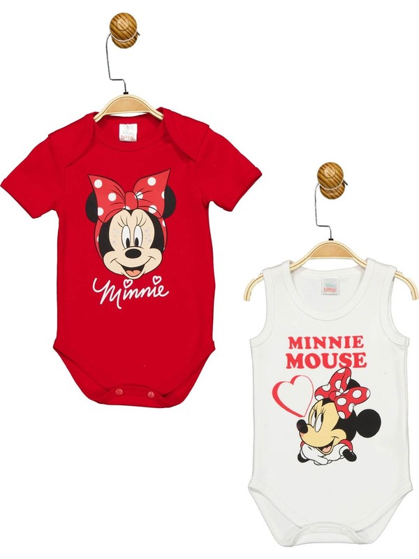 Minnie Mouse Lisanslı Bebek 2'li Body 17359