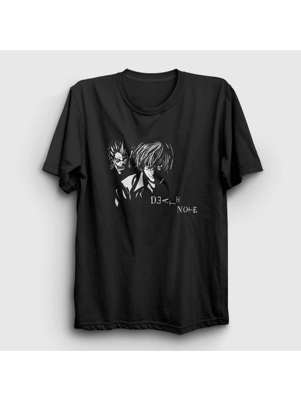 Presmono Unisex Siyah Kira Anime Death Note T-Shirt