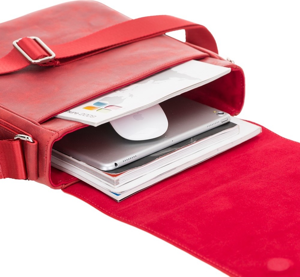 Bouletta Calisto Messenger Deri Çanta Tn7 Kırmızı görsel 2