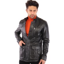 Derimont Deri Rinaldo Siyah Erkek Ceket