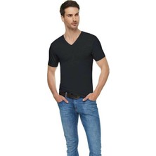 Tutku Elit Elastan V Yaka Fanila 2 Li Paket  (Siyah ve Beyaz )