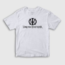 Presmono Unisex Çocuk Beyaz Logo Dream Theater T-Shirt