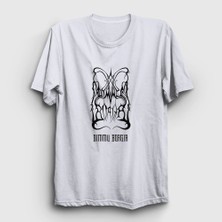 Presmono Unisex Beyaz Logo V2 Dimmu Borgir T-Shirt