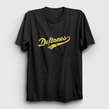 Presmono Unisex Siyah Retro Deftones T-Shirt