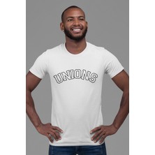 Trick Or Treat Unions Varsity Baskılı Pamuklu Bisiklet Yaka Erkek T-Shirt