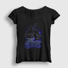 Presmono Kadın Siyah Noob Saibot Mortal Kombat T-Shirt