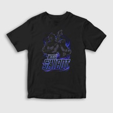 Presmono Unisex Çocuk Siyah Noob Saibot Mortal Kombat T-Shirt