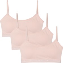 Dondeza Genç Kız Pedli 3'lü Ip Askı Düz Ilk Sütyen Büstiyer