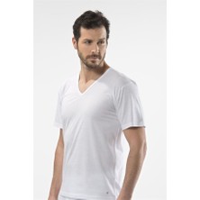 Cacharel 1202 V Yaka Erkek Fanila (Süprem)  - Beyaz