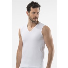 Cacharel 1304 Spor Erkek V Yaka - Beyaz
