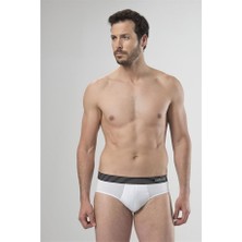 Cacharel 1321 Üçlü Erkek Slip - Beyaz/Siyah/Gri Melanj