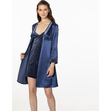 Pierre Cardin 4040 Gecelik Sabahlık Takım - Lacivert