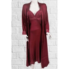 Pierre Cardin 4370 Gecelik Sabahlık Takım - Bordo