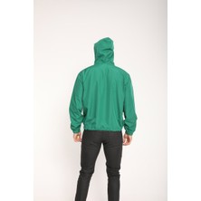 The Wolves Snood Yaka Çimen Yeşili Kapüşonlu Erkek Sweatshirt