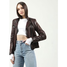 Dericlub Kasuka Jumbo Deri Kadın Mont