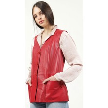 Dericlub YB-2017  Deri  Kadın Yelek