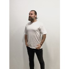 Amor Man Erkek Bol Kesim Dirsek Kol Oversize Vual Tişört