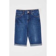 Defacto Kız Çocuk  Skinny Fit Jean Şort
