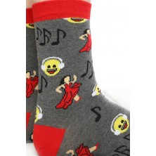 Unlimited Legwear Emoji Müzik Desenli Soket Çorap
