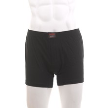 Şahinler ME010 Siyah Erkek 4 Adet Düğmeli Penye Boxer