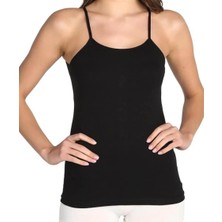 Tutku 3 Adet Siyah Renk Ip Askılı Atlet