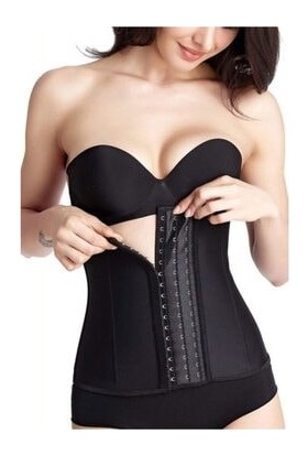 Sweet&Sweat Latex Korse Askısız Çelik Balenli 3 Kademeli Agraflı Şekillendirici Lateks Bel Korsesi