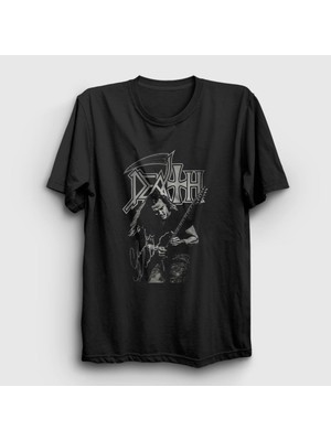 Presmono Unisex Siyah Chuck Schuldiner Death T-Shirt