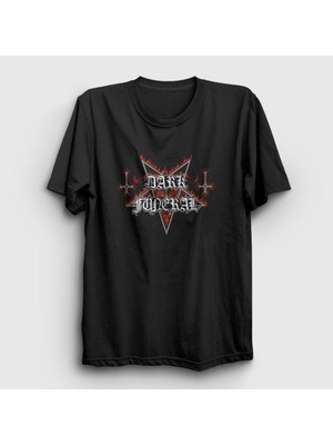 Presmono Unisex Siyah Logo Dark Funeral T-Shirt